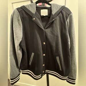 Torrid black and gray varsity bomber jacket size 2X